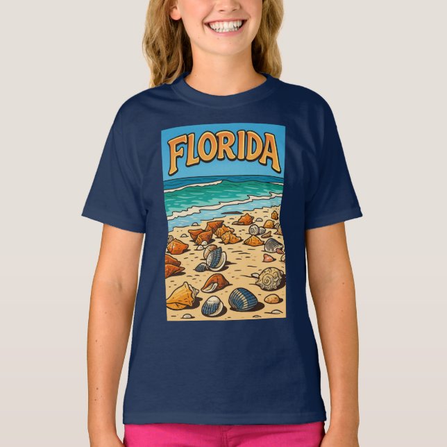 "Playa de Florida" Camiseta para niños (Anverso)