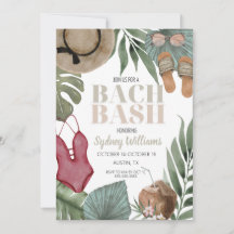 PLAYA DE INVITACIÓN DE BACHELORETTE EN ITINERARIO