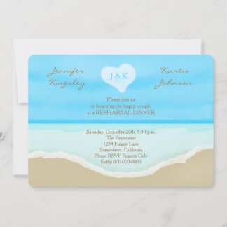 Playa de invitaciones para cenas de ensayo