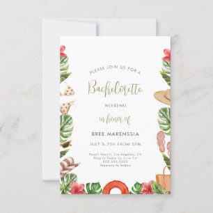 Playa de invitaciones para fiestas de soltero trop