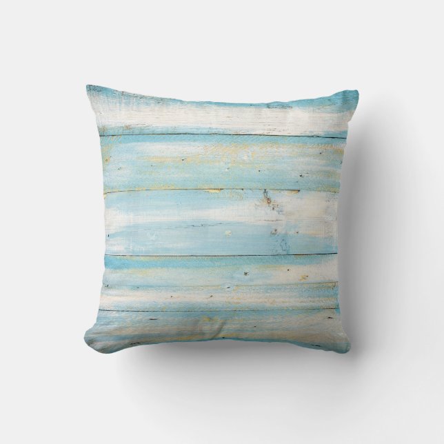 Playa de madera Verde azulada con almohada (Anverso)