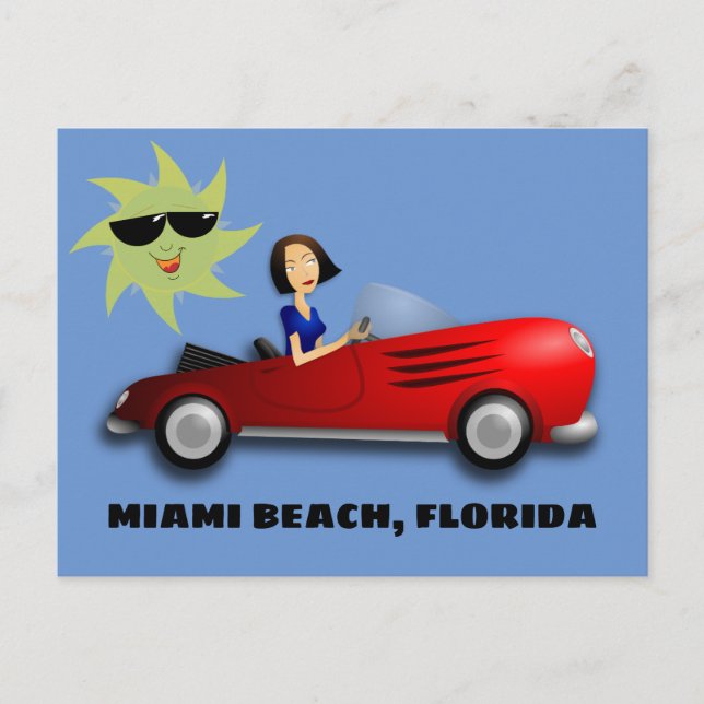 PLAYA DE MIAMI, CHICA DE FLORIDA EN Postales DE AR (Anverso)