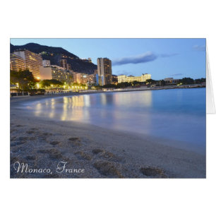 Playa de Mónaco por la noche