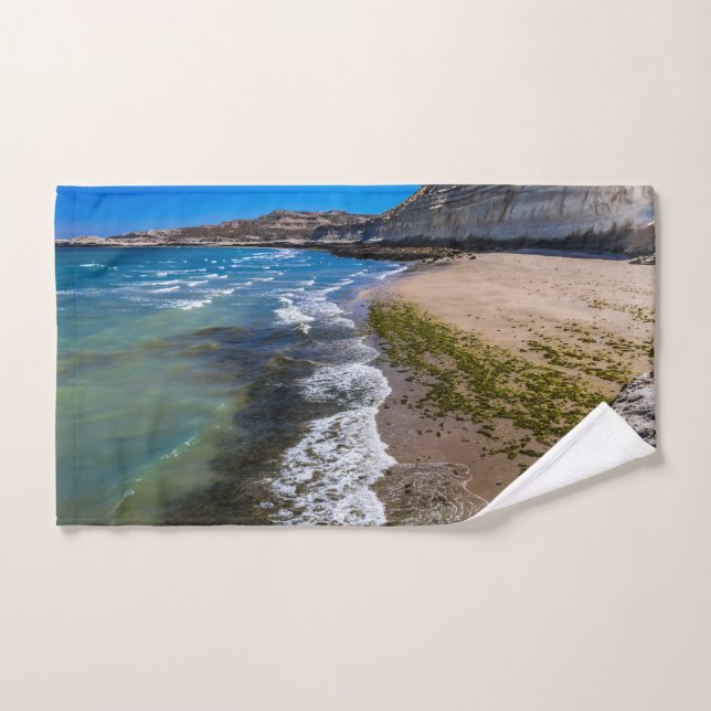 Playa de Puerto Piramides, Argentina (Toalla de mano)