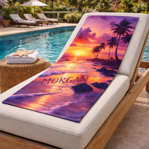 Playa de puesta de sol tropical personalizada – Co