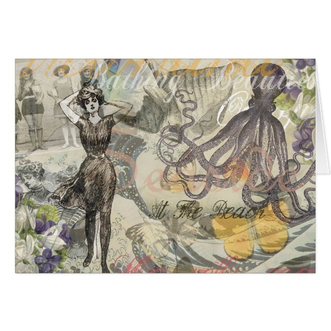 Playa de Pulpo Antiguo Steampunk Costero (Anverso (Horizontal))