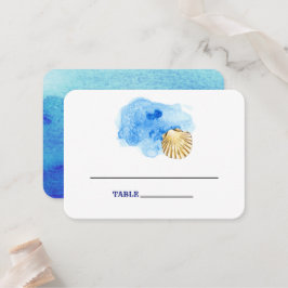 Playa de Seashell | Tarjetas de mesa de Boda coste