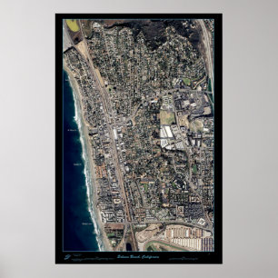 Playa de Solana, impresión por satélite del poster
