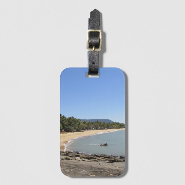 Playa de Trinidad - Etiqueta de equipaje de Austra (Anverso vertical)