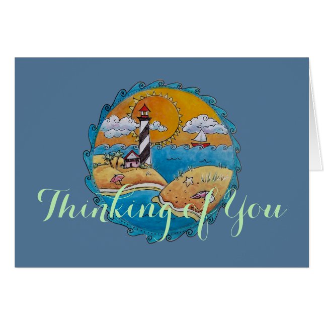 Playa de verano divertida costa soleada (Anverso (Horizontal))