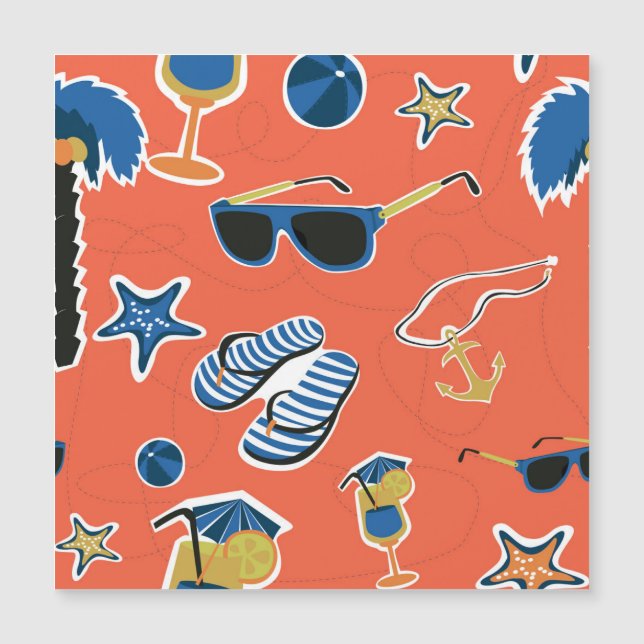 Playa de Verano: Relajante Patrón Sin Mar. (Anverso)