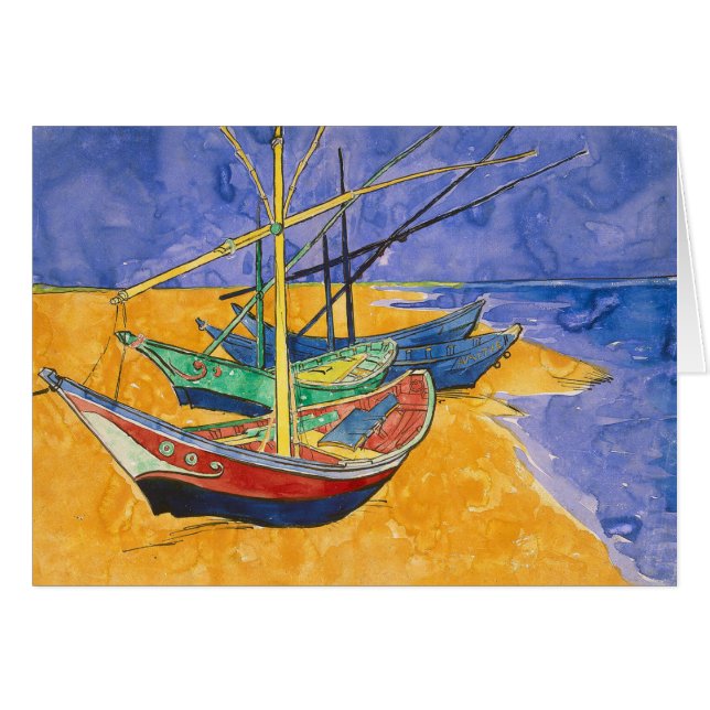 Playa del Impresionismo de los barcos Van Gogh (Anverso (Horizontal))