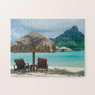Playa en el rompecabezas de Bora Bora