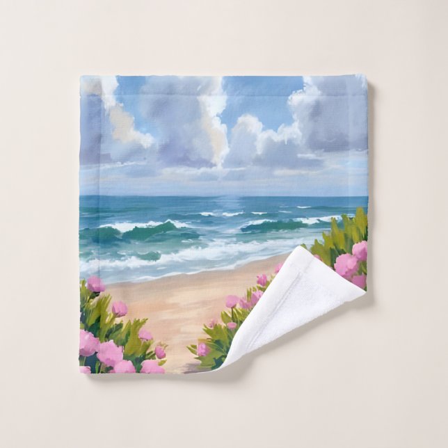 Playa en Flor | Hortensia Rosa Costera junto al Oc (Toallita)