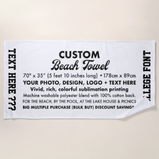 Playa Foto personalizada por personalizado y toalla de t