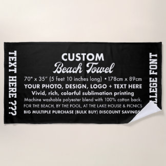 Playa Foto personalizada por personalizado y toalla de t