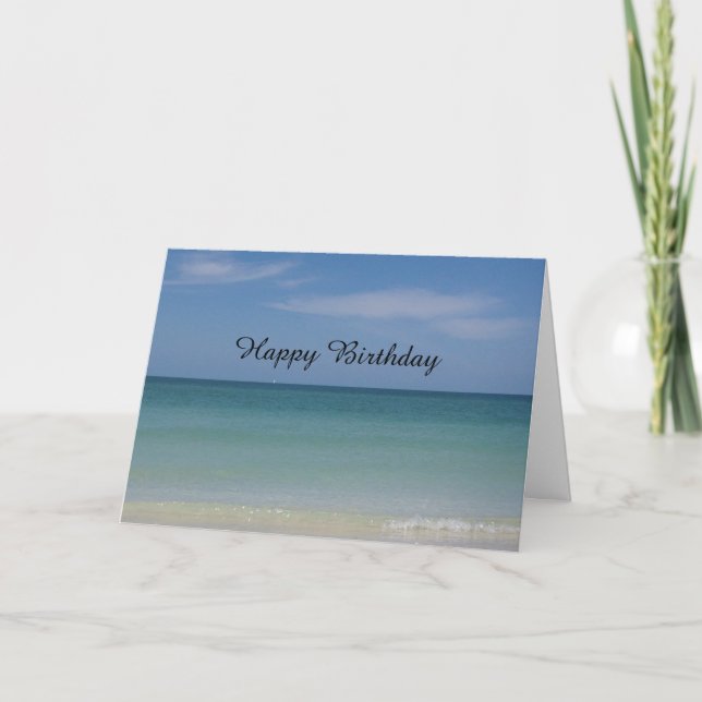 Playa genérica de la tarjeta de cumpleaños (Anverso)