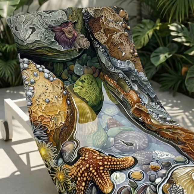 Playa Grandes y suaves tesoros de marea coloridos Toalla (Subido por el creador)