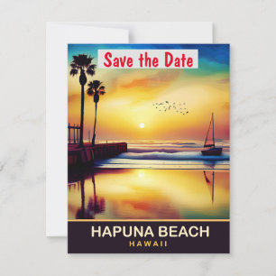 Playa Hapuna, Hawái, Tarjeta Postal de Viaje, 