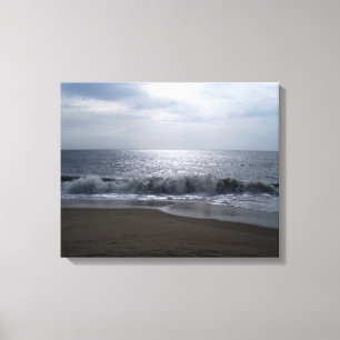 Playa inspiradora del arte de la lona de las fotos