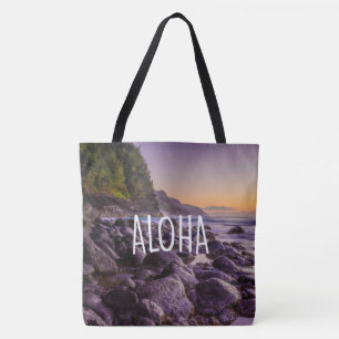 Playa Ke’e al amanecer, Kauai, Bolsa de playa hawa