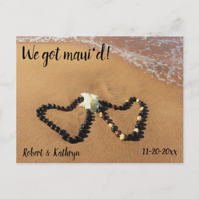 Playa Kukui Nut Lei Tenemos Postal Maui d (Anverso)