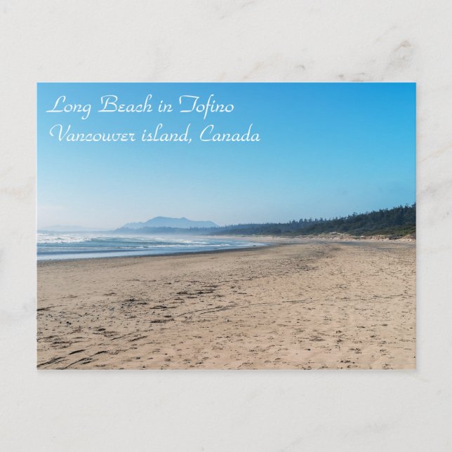 Playa larga en Tofino - BC, postal de Canadá (Anverso)