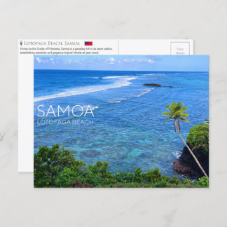 Playa Lotofaga, postal de Samoa