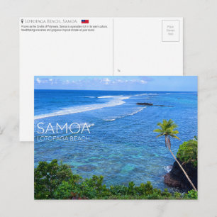 Playa Lotofaga, postal de Samoa