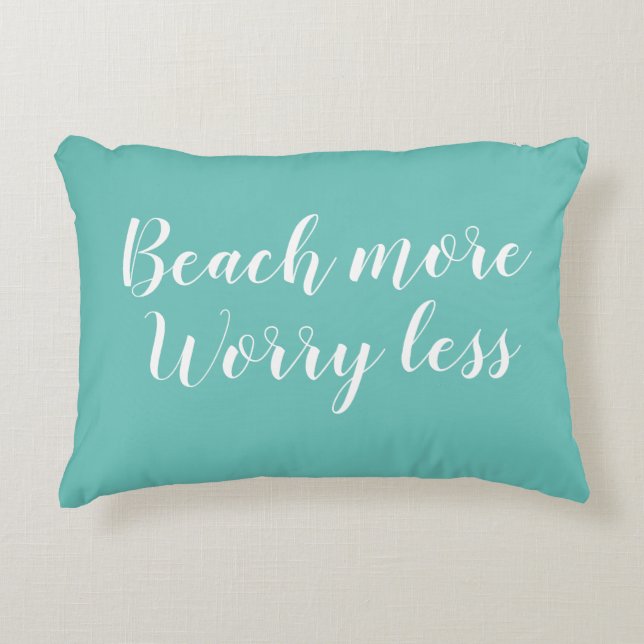 Playa Más Preocupante Menos Almohada De Acento Tur (Anverso)