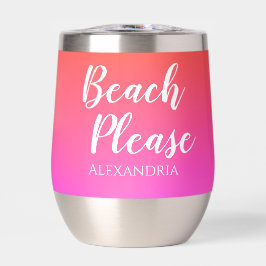 Playa Personalizada Por Favor Naranja Rosa Ombre