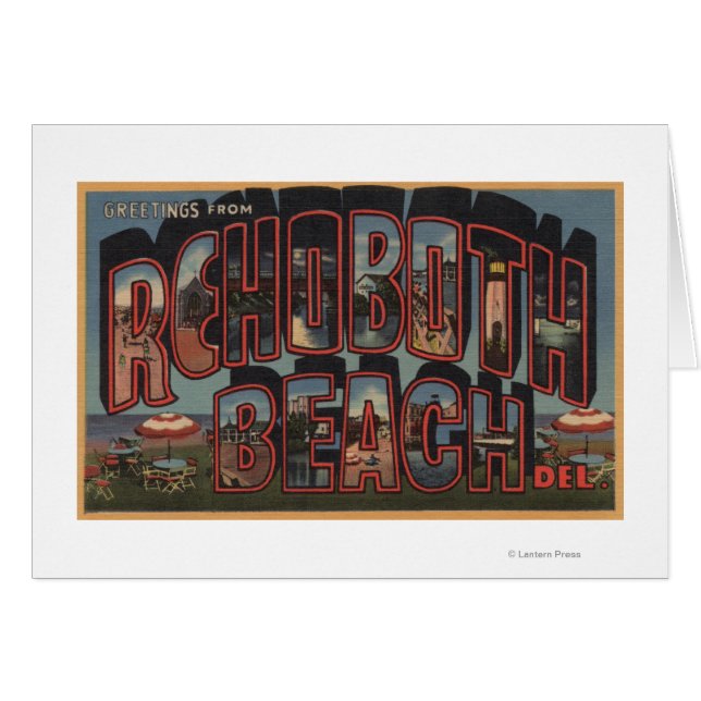Playa Rehoboth, Delaware - Escenas de letras grand (Anverso (Horizontal))