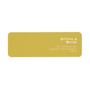 Playa Retro Etiqueta de dirección de devolución