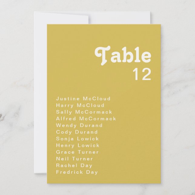 Playa Retro | Gráfico de números de tabla de oro (Anverso)