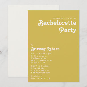 Playa Retro Invitación a la Fiesta de Bacheloret