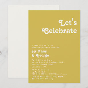 Playa Retro Oro Celebremos la invitación