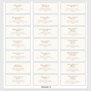 Playa Retro   Pegatina de dirección de invitado de