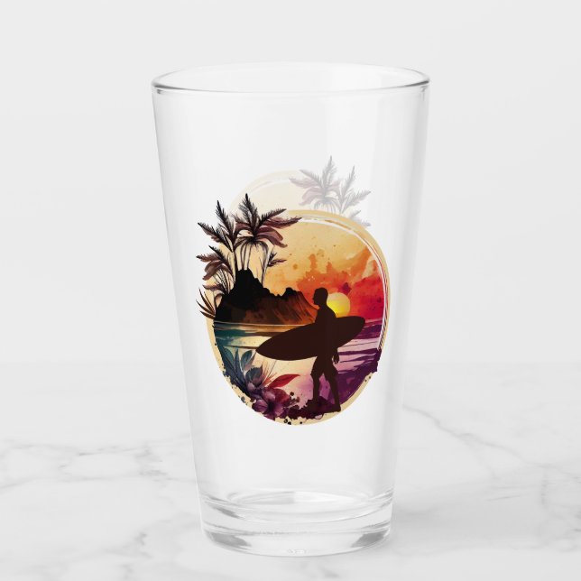Playa Retro Surfer Sunset (Anverso)