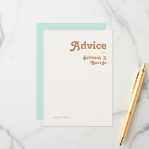 Playa Retro   Tarjeta de asesoramiento de Boda Aqu