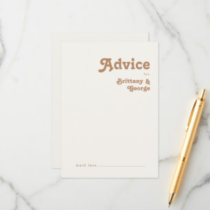 Playa Retro   Tarjeta de asesoramiento de Boda de 