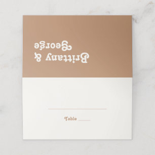 Playa Retro   Tarjeta plegada marrón