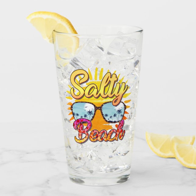 Playa Salty | Sol tropical y árbol de palmas (Anverso (hielo))