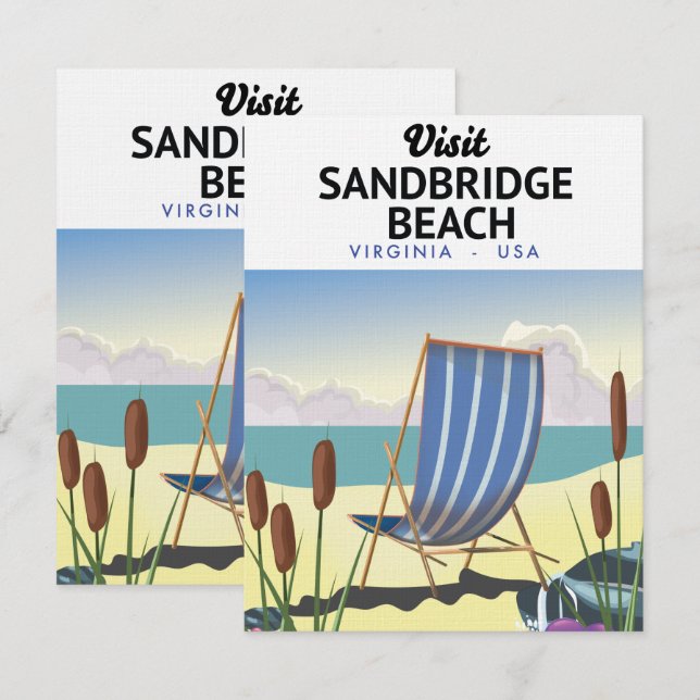 Playa Sandbridge Virginia EE. UU., (Anverso / Reverso)