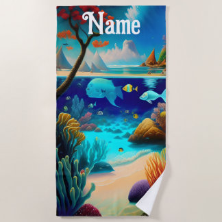 Playa Sealife Submarina Ocean Fish Beach, Toalla de Pisc