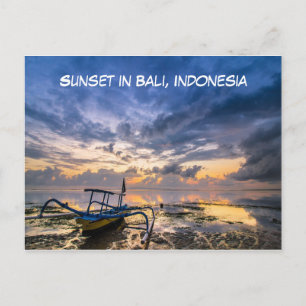 Playa Sunset en Bali, Indonesia postal