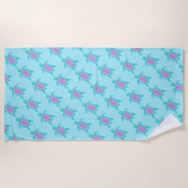 Playa Toalla caprichosa linda del arte de la acuarela