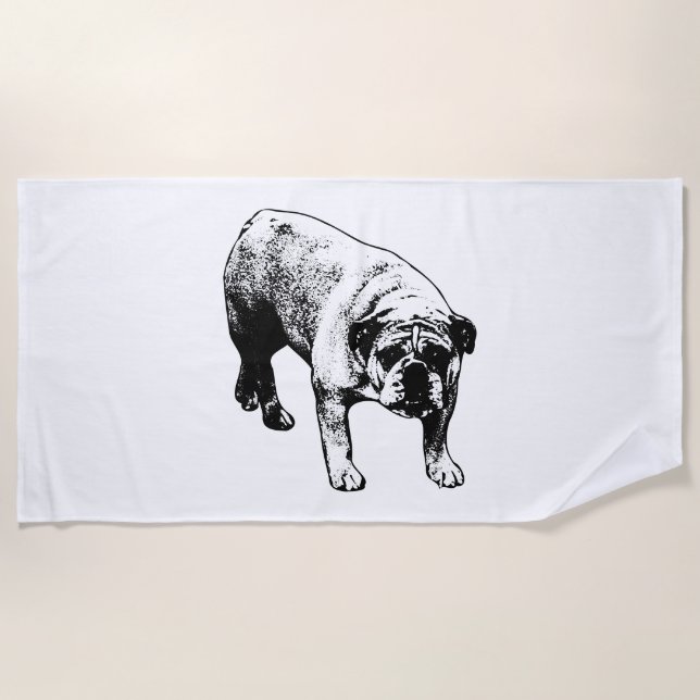 Playa Toalla de Bulldog de Snowbird (Anverso)