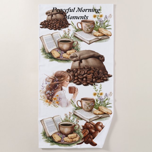 Playa Toalla de Momentos Pacíficos de la Mañana (Anverso)