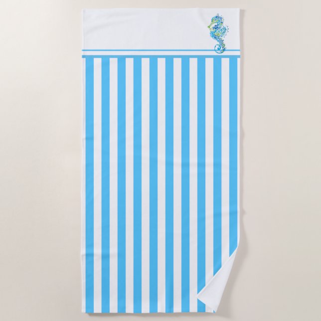Playa Toalla de playa: ahorse striped (Anverso)