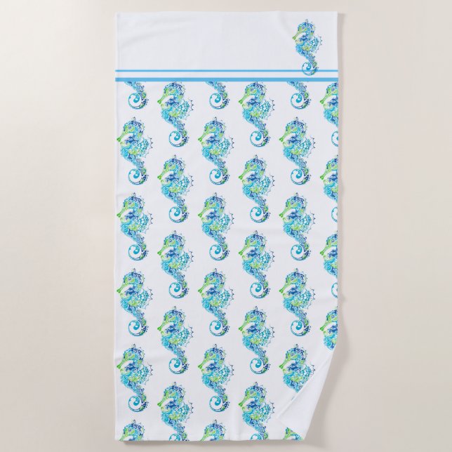 Playa Toalla de playa-Caballito de mar (Anverso)